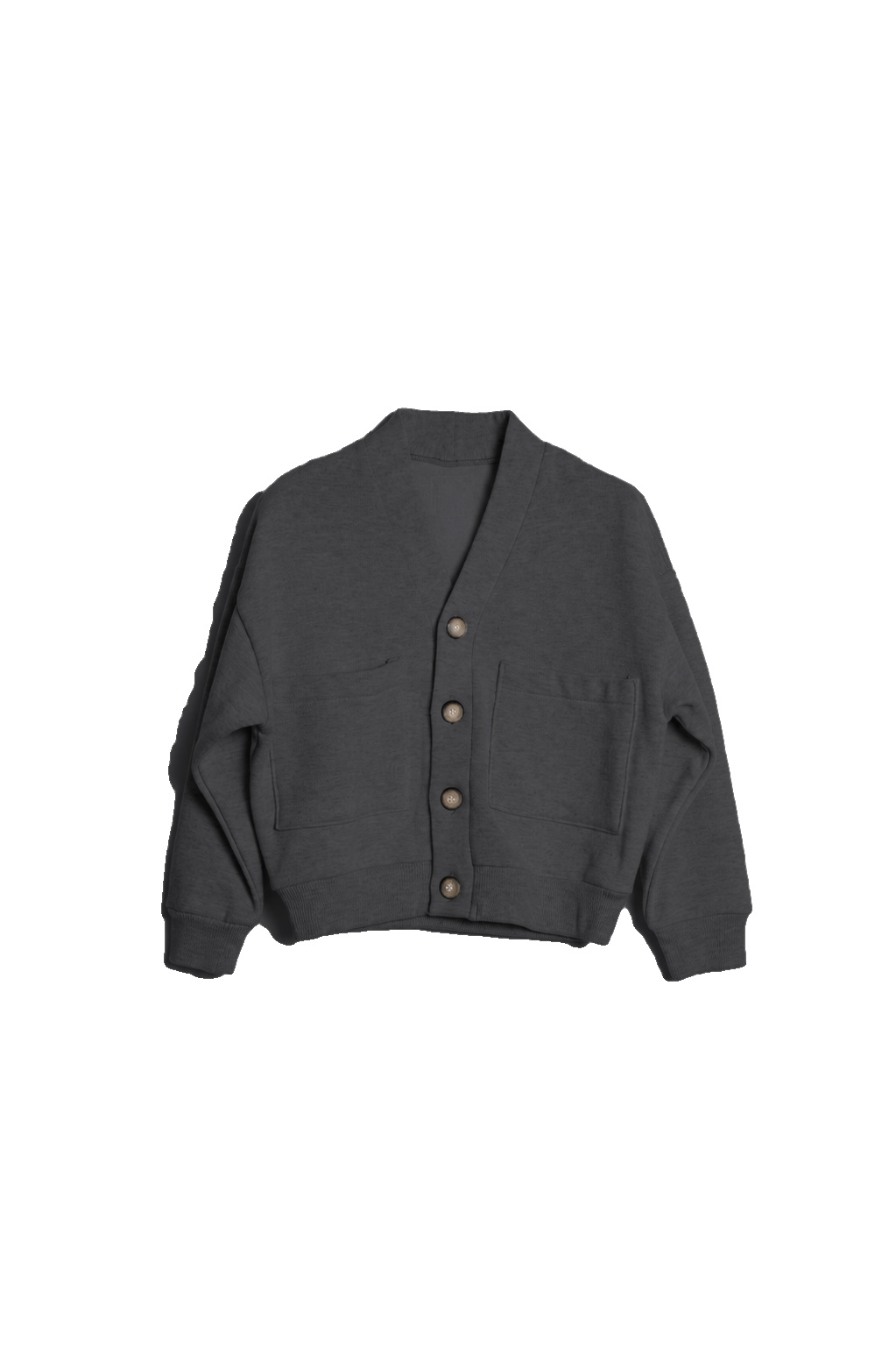 1606 Cardigan Felpa Carbone