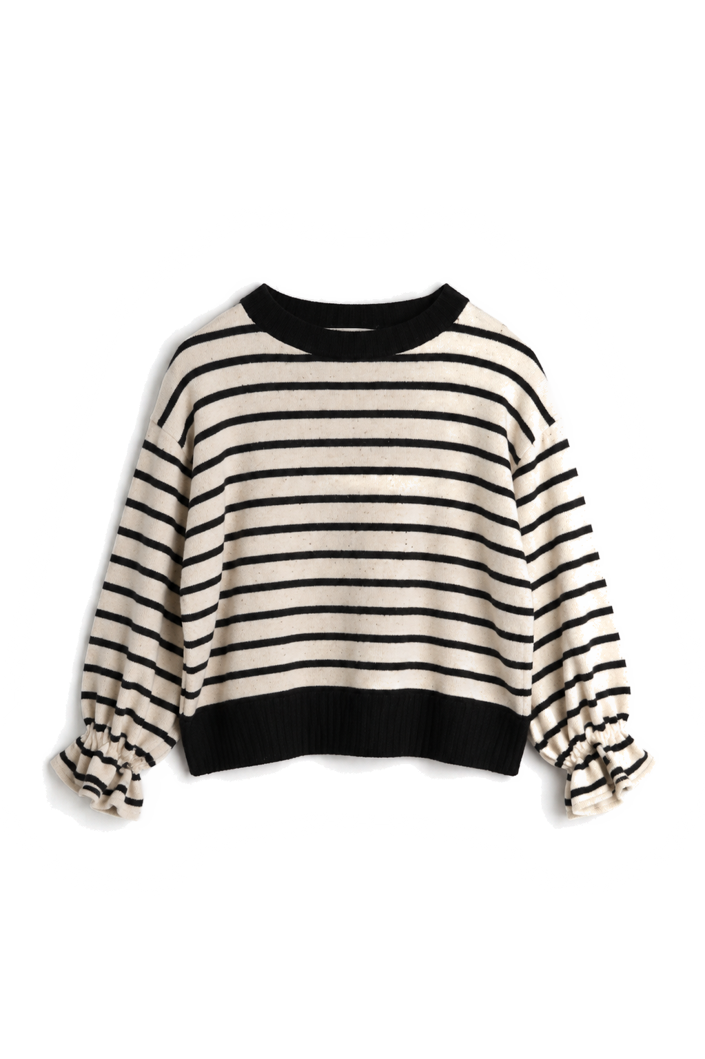 ♻️ Girocollo rigato in caldo cotone bambina – FIORILE 1048