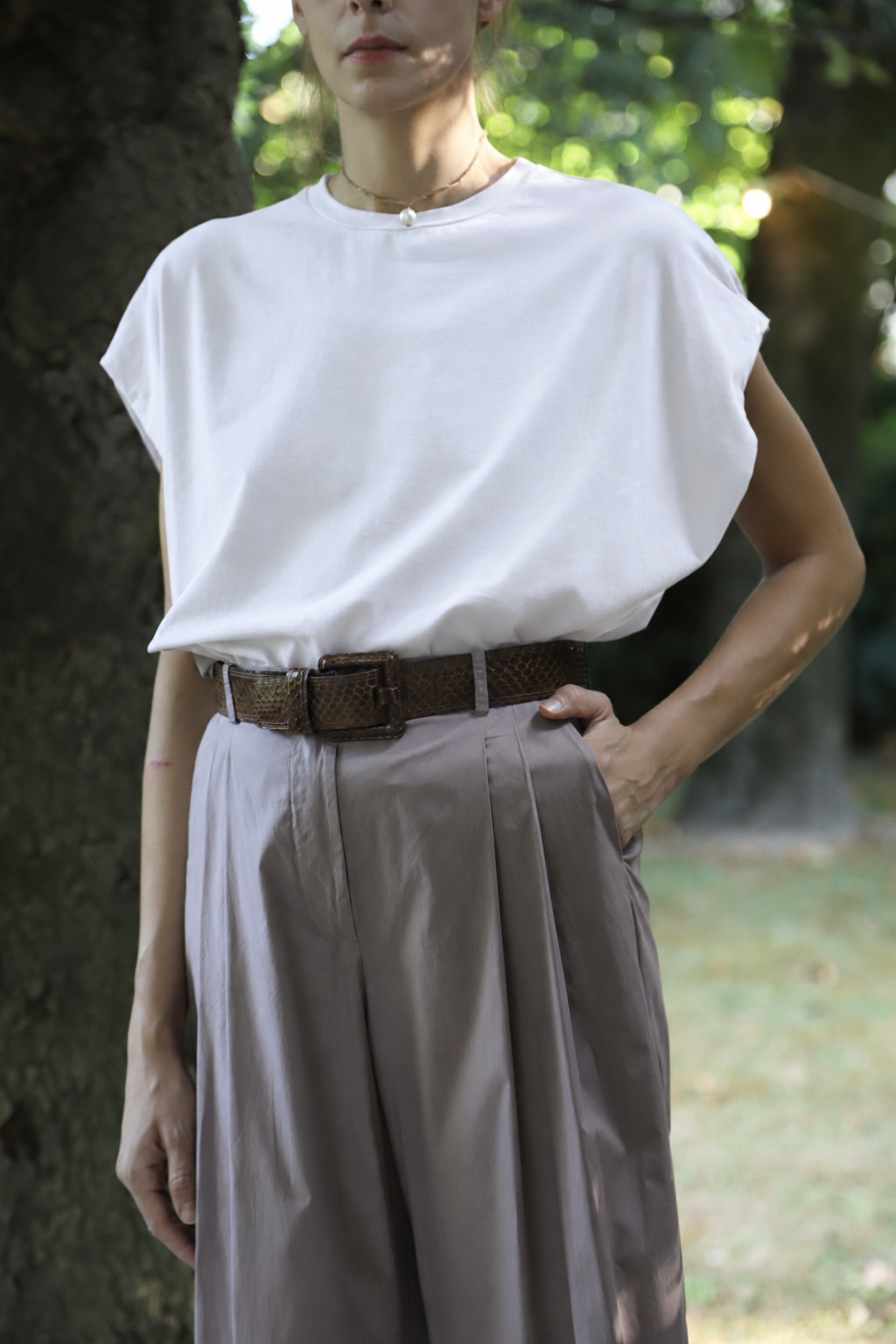 T-Shirt Over Bianco - Fiorile 1400