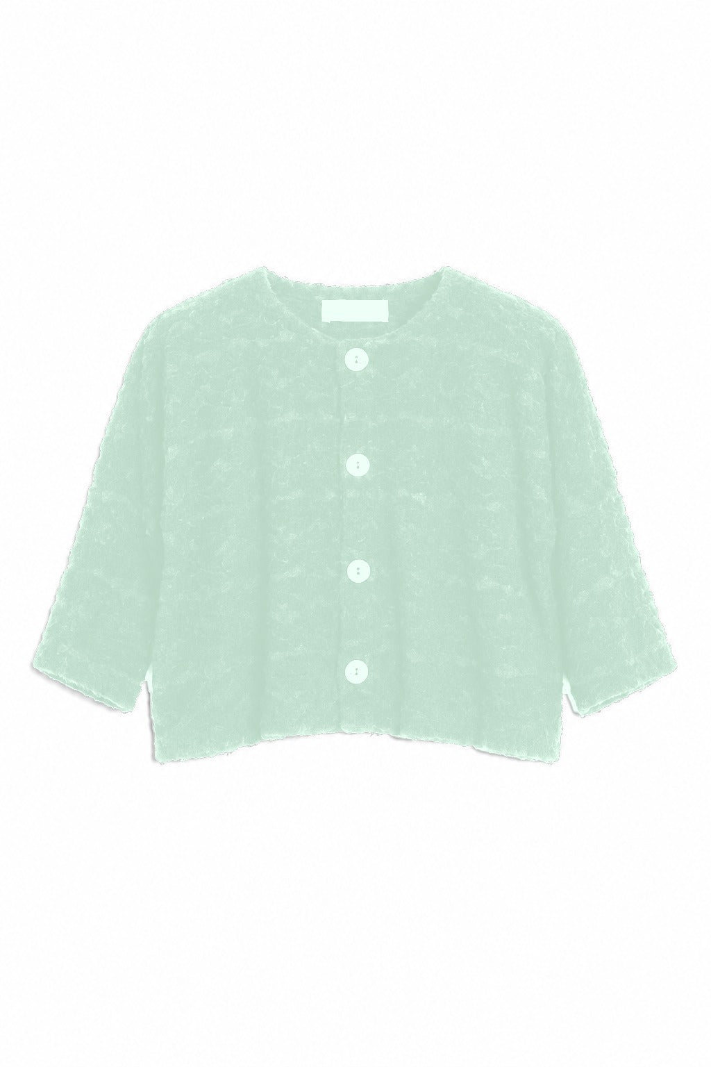 1742 Cardigan Pizzo Mint Milkshake