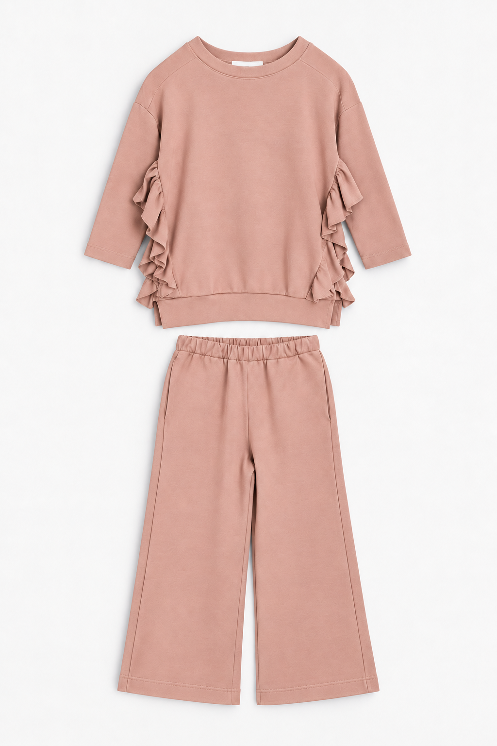 Completo Maxi Felpa + Pantalone 1005/1006 - Cameo Rose